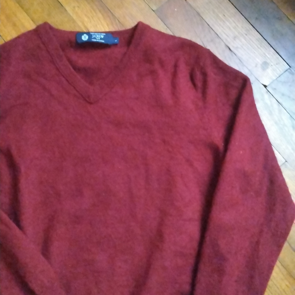 Deep Burgundy Preppy Sweater